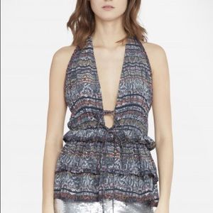 Iro Toledo silk tiered ruffle top